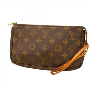 LOUIS VUITTON Authentic Brown Monogram Pochette Pouch